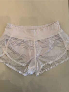 Girls' Honeycut White Athletic Mesh Shorts with Comfortable Waistband
